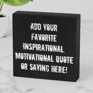 Custom Personalised Quote Saying Faux Chalkboard Wooden Box Sign