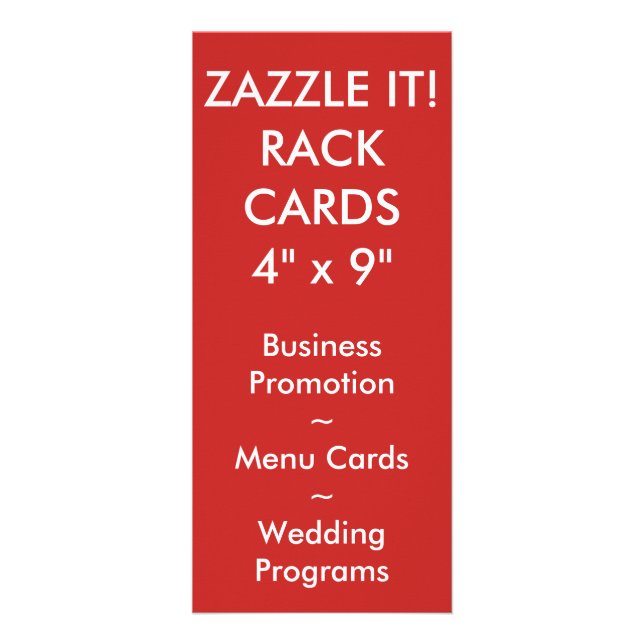 Custom Personalised Rack Card Blank Template (Front)