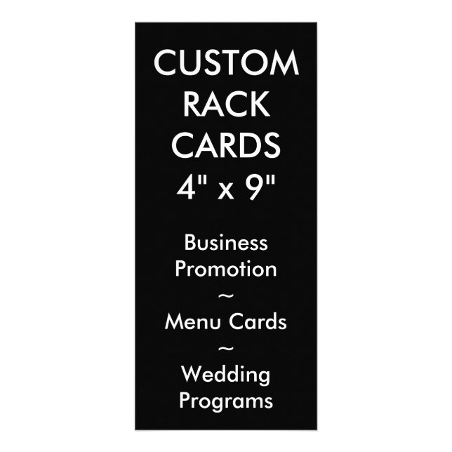 Custom Personalised Rack Card Blank Template (Front)