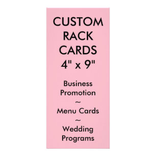 Custom Personalised Rack Card Blank Template