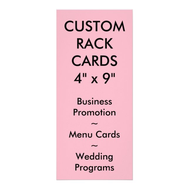 Custom Personalised Rack Card Blank Template (Front)