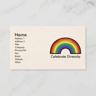 Custom Personalised Rainbow Business Cards (border