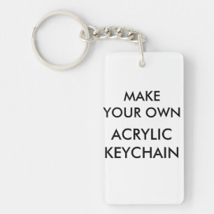 Custom Personalised Rectangular Acrylic Keychain
