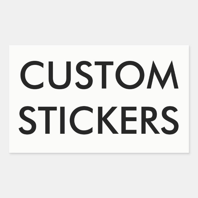 Custom Personalised Rectangular Stickers Blank (Front)