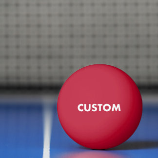 Custom Personalised RED Table Tennis Ping Pong Ball