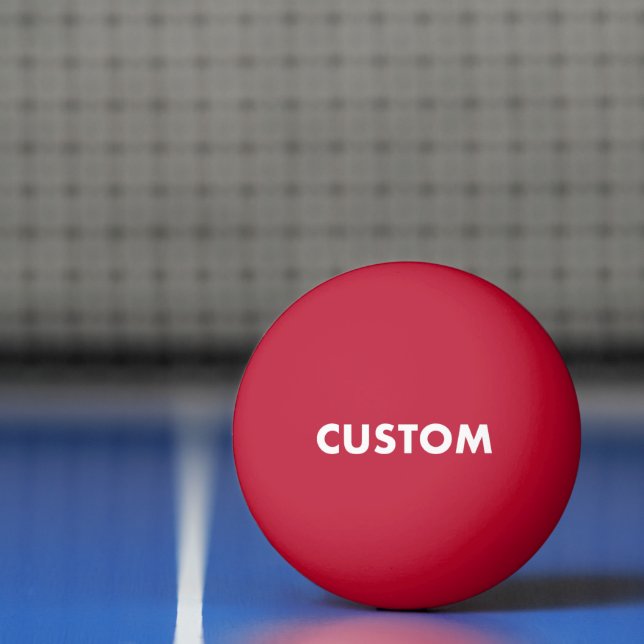 Custom Personalised RED Table Tennis Ping Pong Ball (Net)