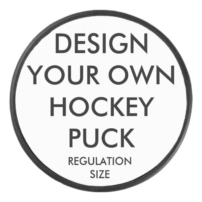 Custom Personalised Regulation Size Hockey Puck (Front)