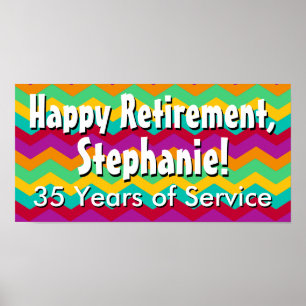 Custom Personalised Retirement Banner Poster