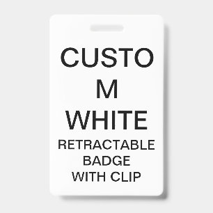 Custom Personalised RETRACTABLE BADGE & CLIP ID Badge