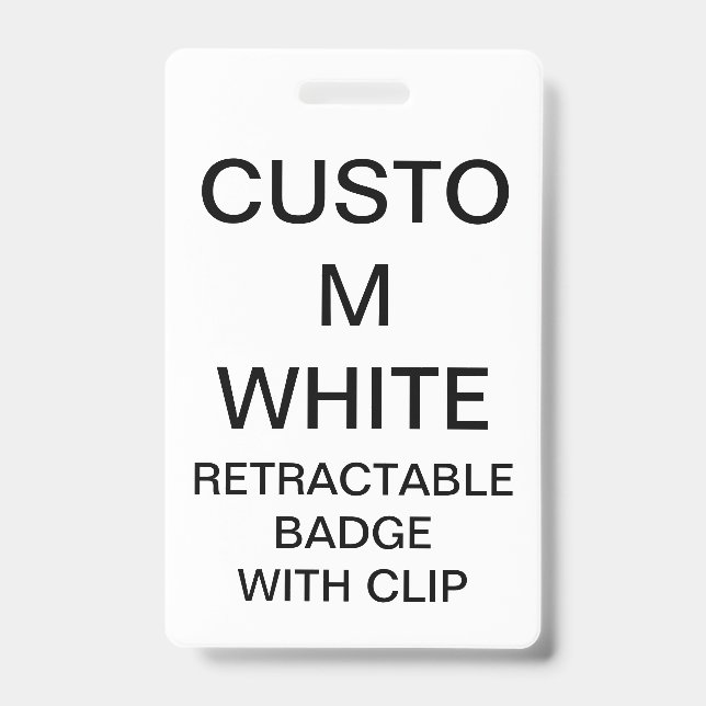 Custom Personalised RETRACTABLE BADGE & CLIP ID Badge (Front)