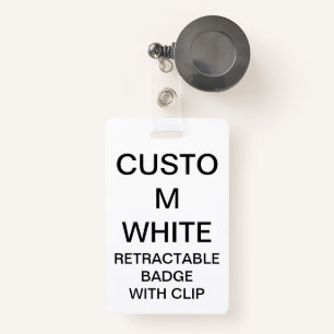 Custom Personalised RETRACTABLE BADGE & CLIP ID Badge