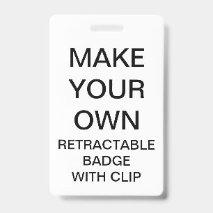Custom Personalised RETRACTABLE BADGE & CLIP ID Badge