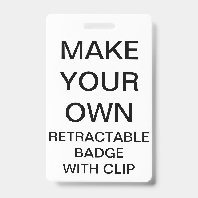 Custom Personalised RETRACTABLE BADGE & CLIP ID Badge (Front)