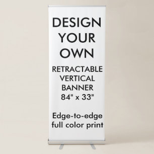 Custom Personalised Retractable Banner 33" x 84"