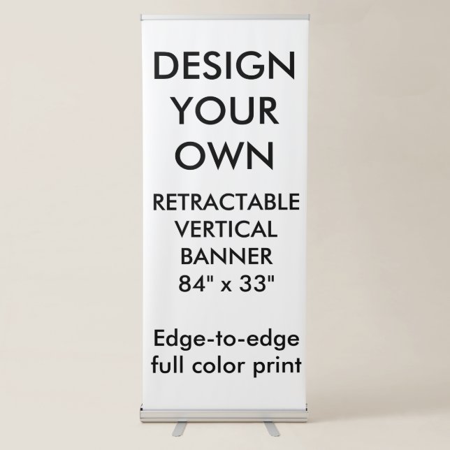 Custom Personalised Retractable Banner 33" x 84" (Front)