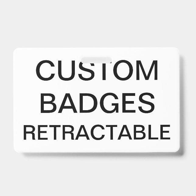 Custom Personalised RETRACTABLE CLIP BADGE ID Badge (Front)