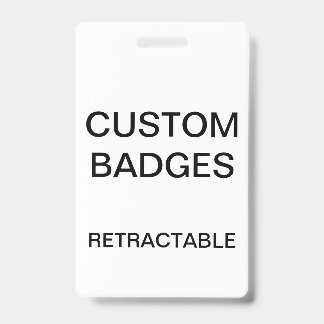 Custom Personalised RETRACTABLE CLIP BADGE ID Badge
