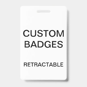 Custom Personalised RETRACTABLE CLIP BADGE ID Badge
