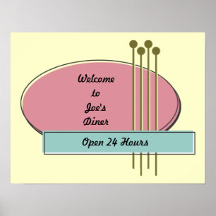 Custom Personalised Retro 50s Style Ads/Posters Poster