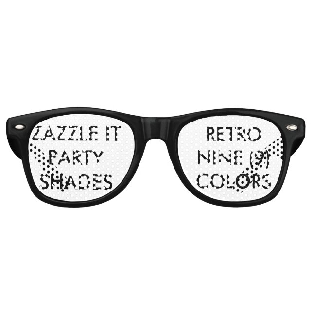 Custom Personalised Retro Party Shades Blank (Front)
