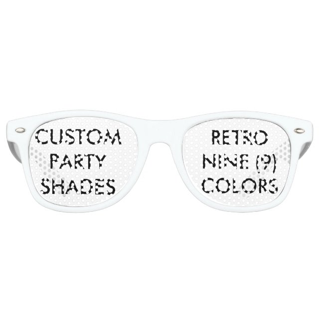 Custom Personalised Retro Party Shades Blank (Front)