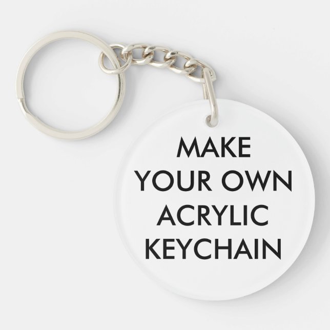 Custom Personalised Round Acrylic Keychain (Front)