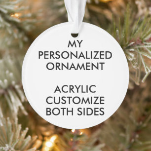 Custom Personalised ROUND ACRYLIC PHOTO ORNAMENT
