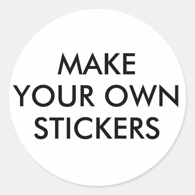 Custom Personalised Round Circular Circle Stickers (Front)