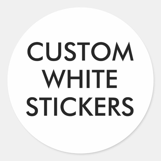 Custom Personalised Round Circular Circle Stickers (Front)