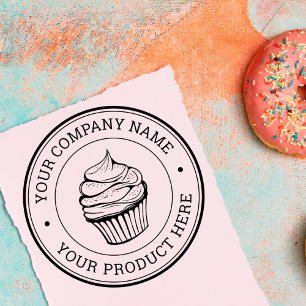 Custom Personalised Round Homemade Bakery Logo Self-inking Stamp