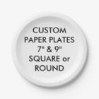 Custom Personalised ROUND Paper Plates - 9" Large