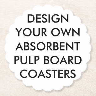 Custom Personalised Scalloped Absorbent Coasters