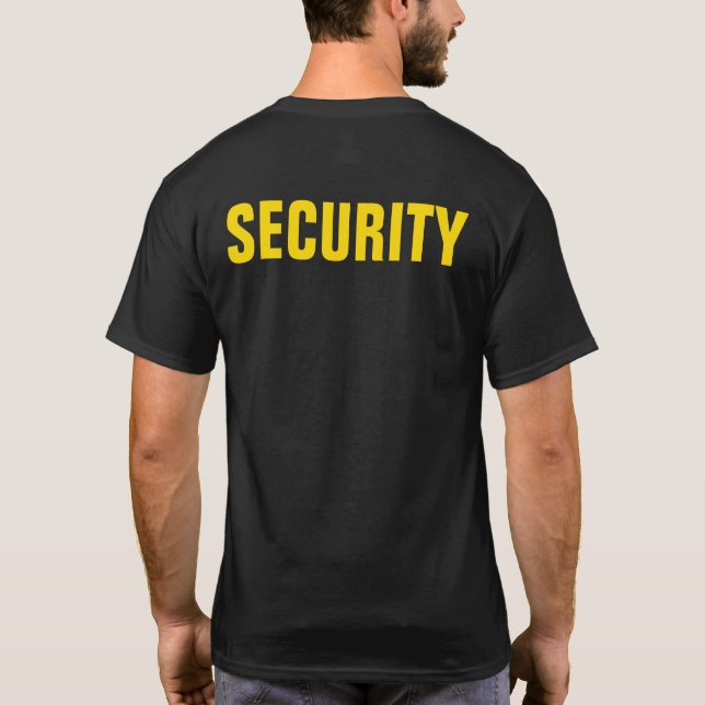 Custom Personalised Security T-Shirt (Back)