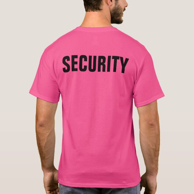 Custom Personalised Security T-Shirt (Back)