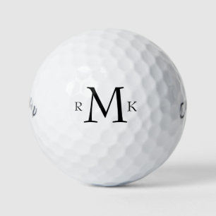 Custom Personalised Serif Monogram Golf Balls