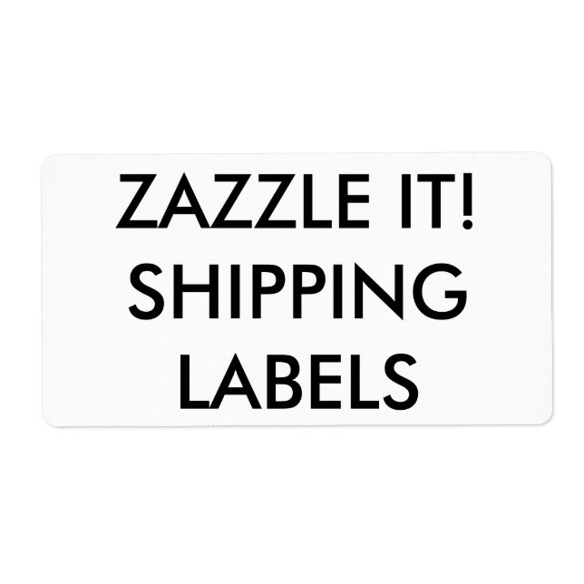 Custom Personalised Shipping Labels Blank Template (Front)