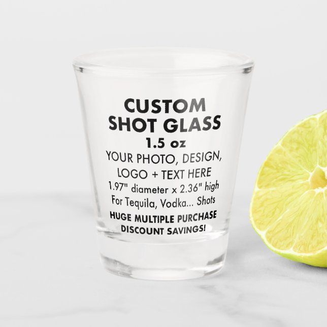 Custom Personalised Shot Glass 1.5oz (Front)