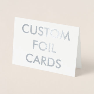 Custom Personalised Silver Foil Greeting Card