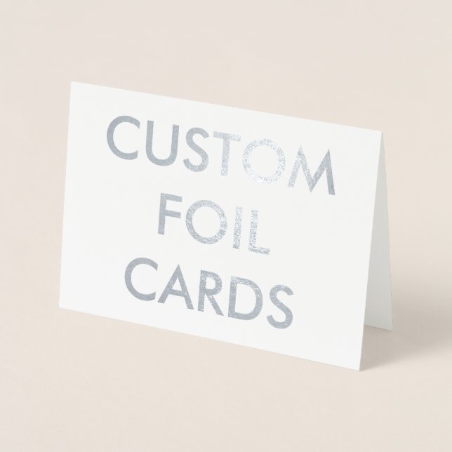Custom Personalised Silver Foil Greeting Card (Front)