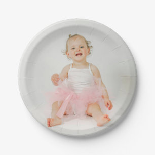 Custom Personalised Simple Photo Paper Plate