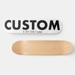 Custom Personalised Skateboard Deck 7.75" (19.7cm)<br><div class="desc">Make, design, create your own custom Skateboard Deck - 7 3/4" (19.685 cm). Add wheels and trucks option. Personalised skateboard made of 7-ply premium USA Maple, gift for a skateboarder and for birthday, Christmas gifts, wedding favours, and promotional sports business, school, and college recreation.</div>
