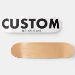 Custom Personalised Skateboard Deck 8.5" (21.6cm)<br><div class="desc">Make, design, create your own custom Skateboard Deck - 8 1/2" (21.6 cm). Add wheels and trucks option. Personalised skateboard made of 7-ply premium USA Maple, gift for a skateboarder and for birthday, Christmas gifts, wedding favours, and promotional sports business, school, and college recreation.</div>
