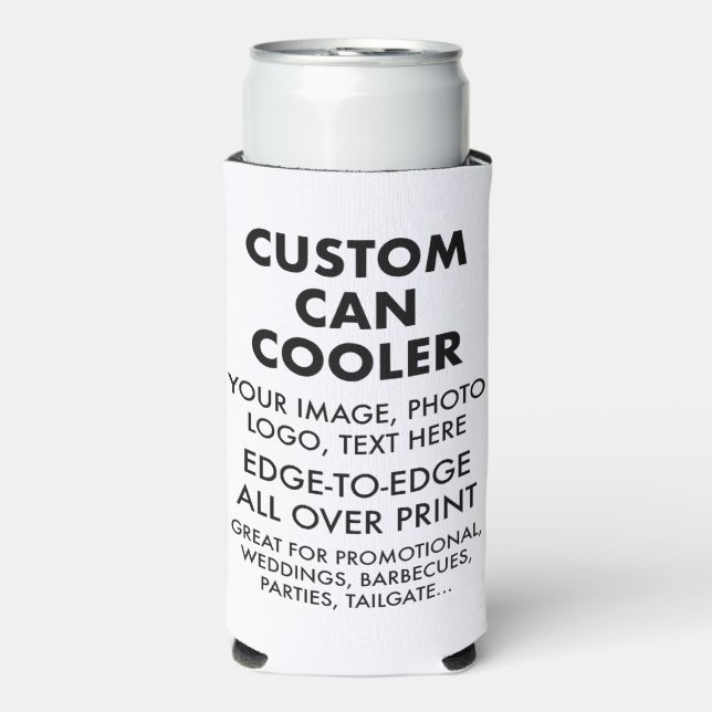 Custom Personalised Slim Can Cooler Sleeve Blank (Seltzer Front)