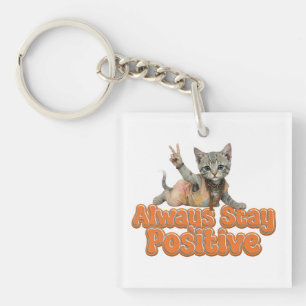 Custom Personalised Sloth Peace Hippie Key Ring