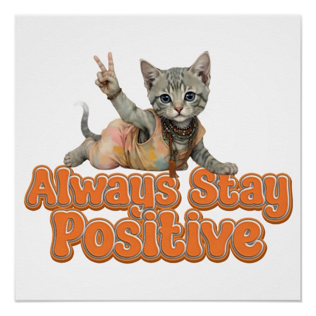 Custom Personalised Sloth Peace Hippie Poster (Front)