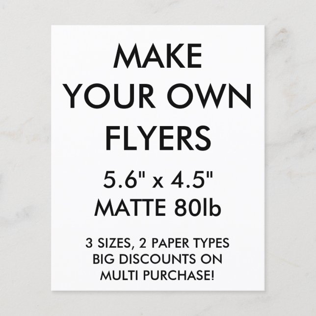 Custom Personalised Small 5.6"x4.5" Glossy Flyers (Front)