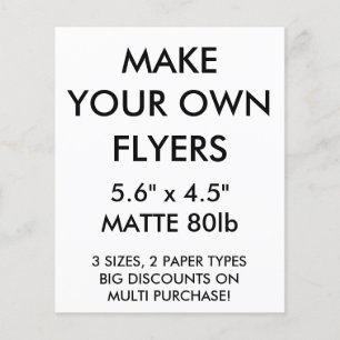 Custom Personalised Small 5.6"x4.5" Glossy Flyers