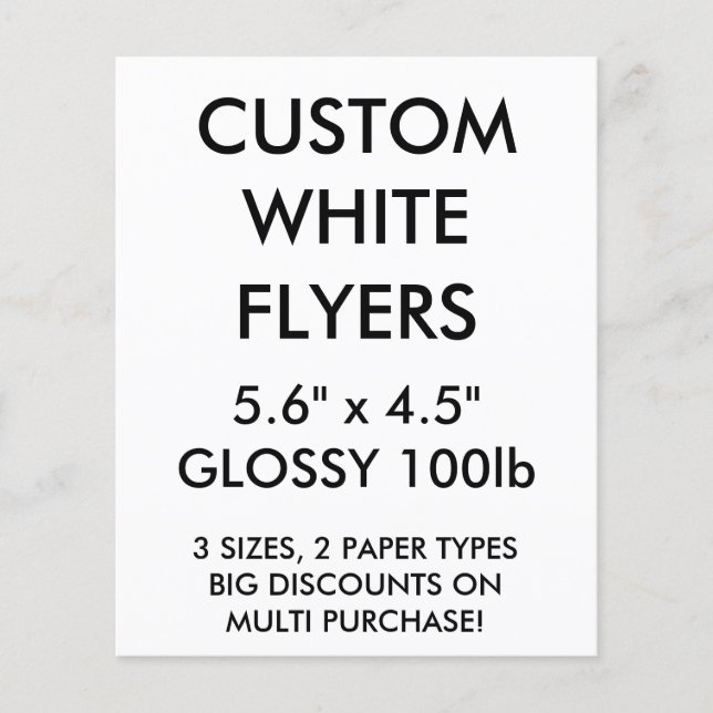Custom Personalised Small 5.6"x4.5" Glossy Flyers (Front)
