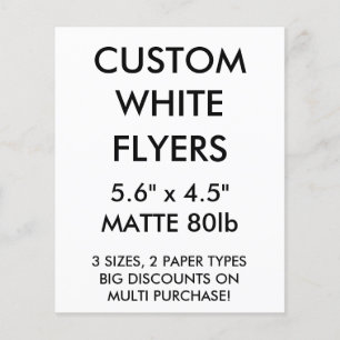 Custom Personalised Small 5.6"x4.5" Glossy Flyers