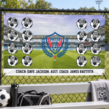 Custom Personalised Soccer Football Team Banner